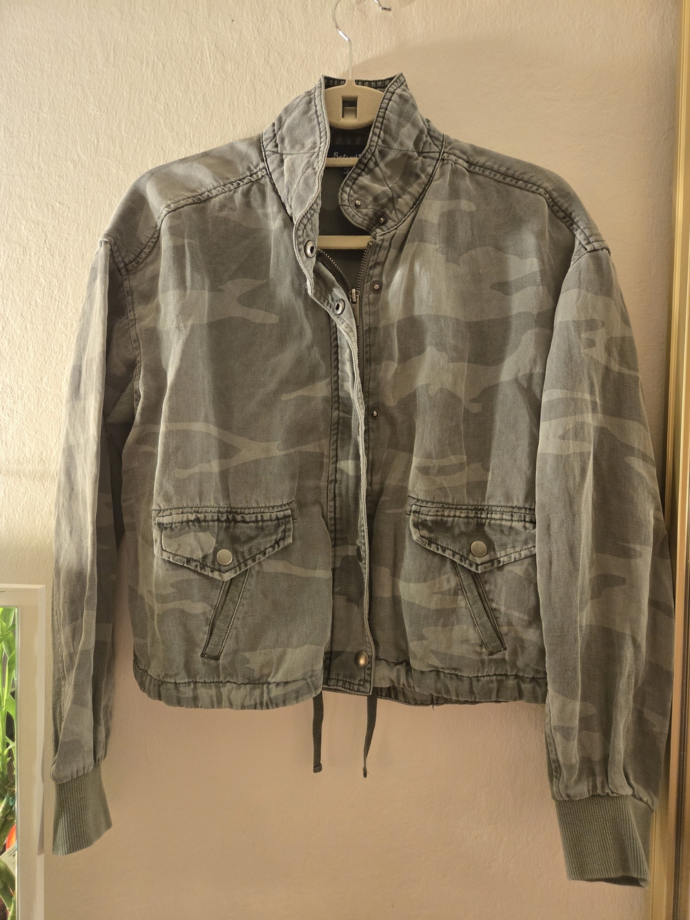 Splendid Gray Camouflage Military Jacket